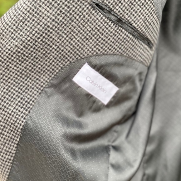 Calvin Klein Grey Designer Pea Coat Overcoat 42R - Picture 6 of 6